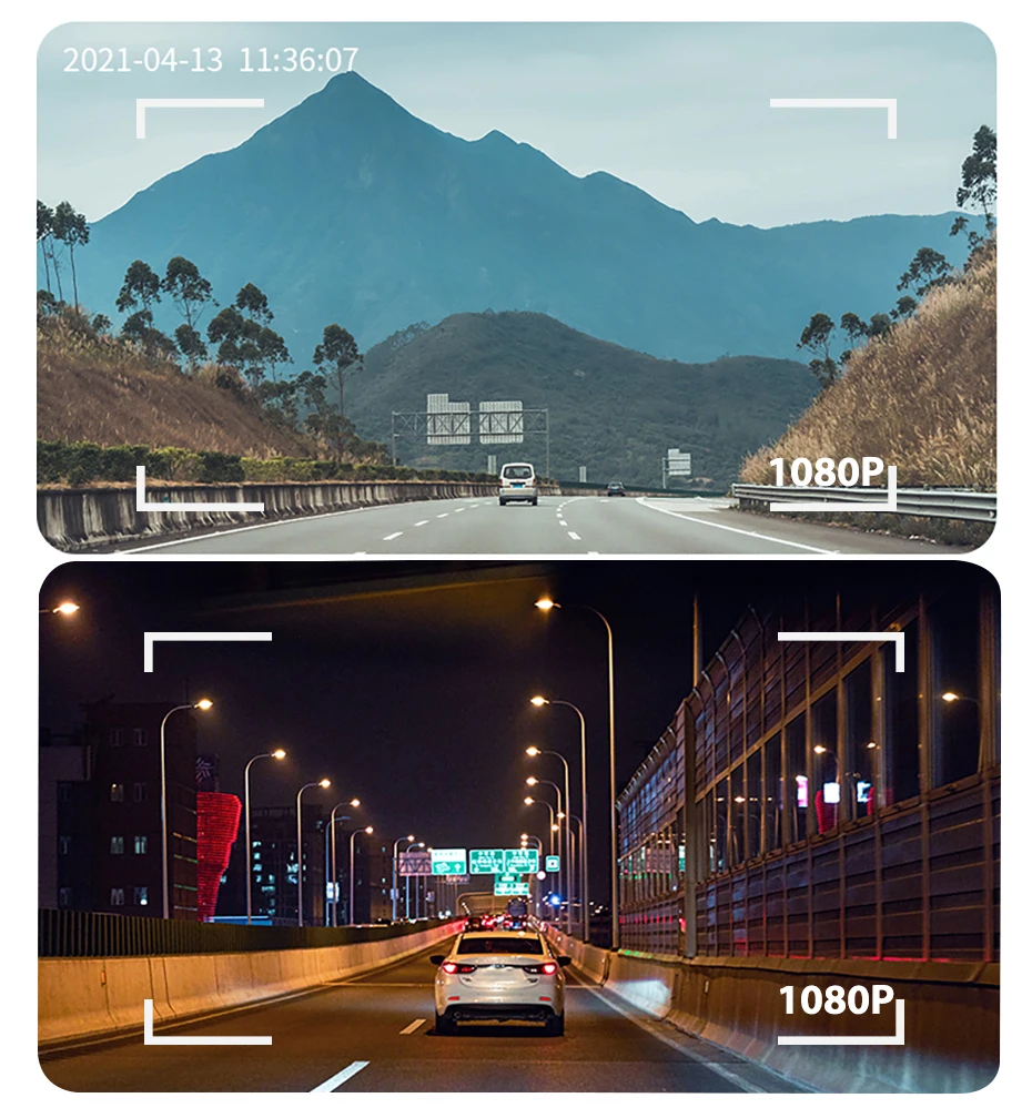 Car DVR 2 Channel Dash Cam Built in Wifi Sony Camera Sensor Rear View Video Recorder 1080P 24H Parking | Автомобили и мотоциклы