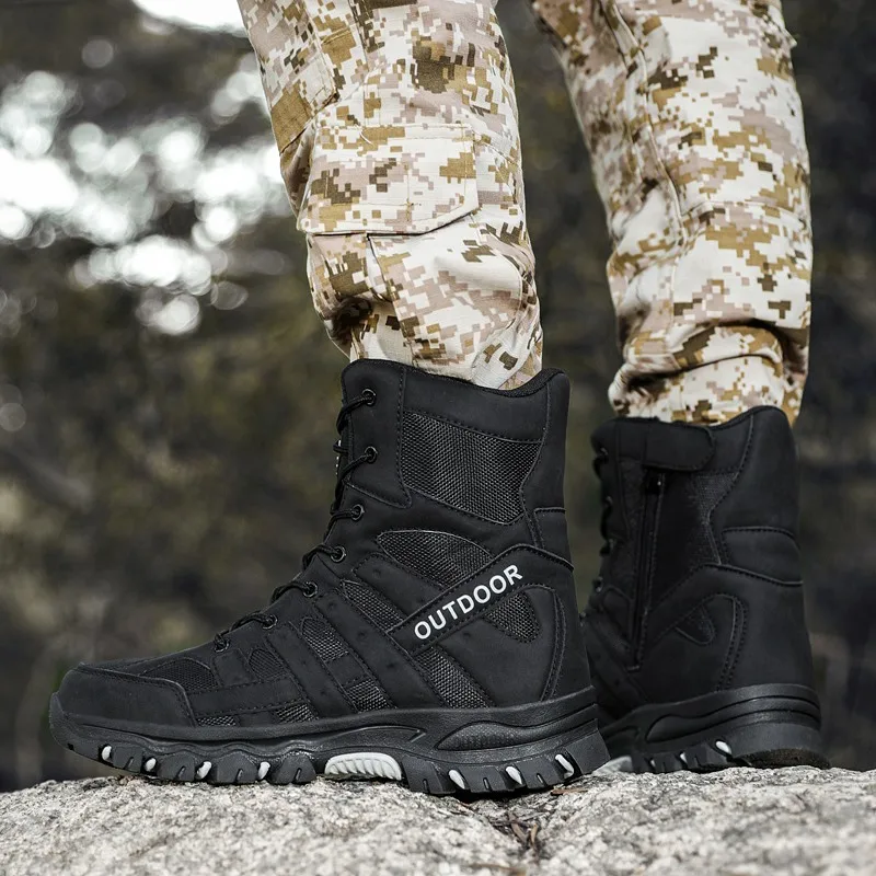 Desert boots Ground Combat Boots Training Shoes Tactical Boots Outdoor Teenagers Casual Sport Footwear Hiking Shoes 39-47#