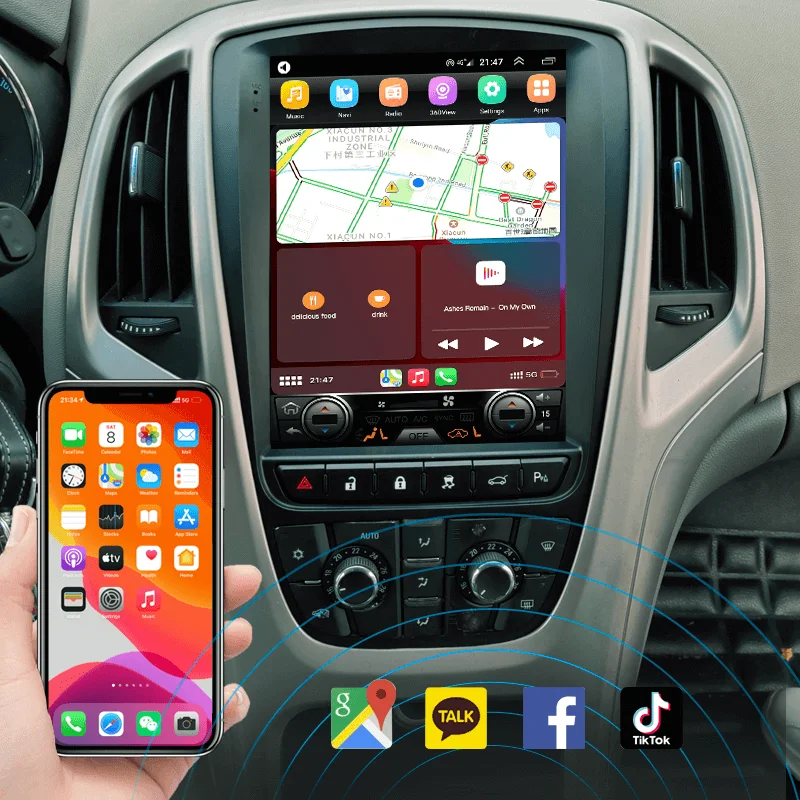 Buick EXCELLE 2010-2014 Tesla Radio Multimedia Video Player GPS Global Positioning System |