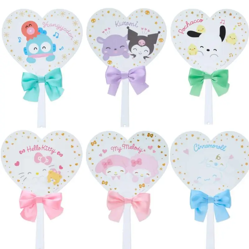 

Sanrio Cartoon Little Buddy Summer Fan Love Cool Fan Kuromi Cinnamoroll Hangyodon Pachacco Cartoon Anime Plush Toy for Girl Gift