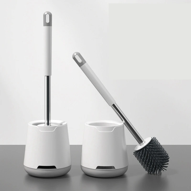 

2 шт. щетка для унитаза, щетка для унитаза и держатель для ванной комнаты, прочные пластиковые кисточки с щетиной для очистки, настенное креп...