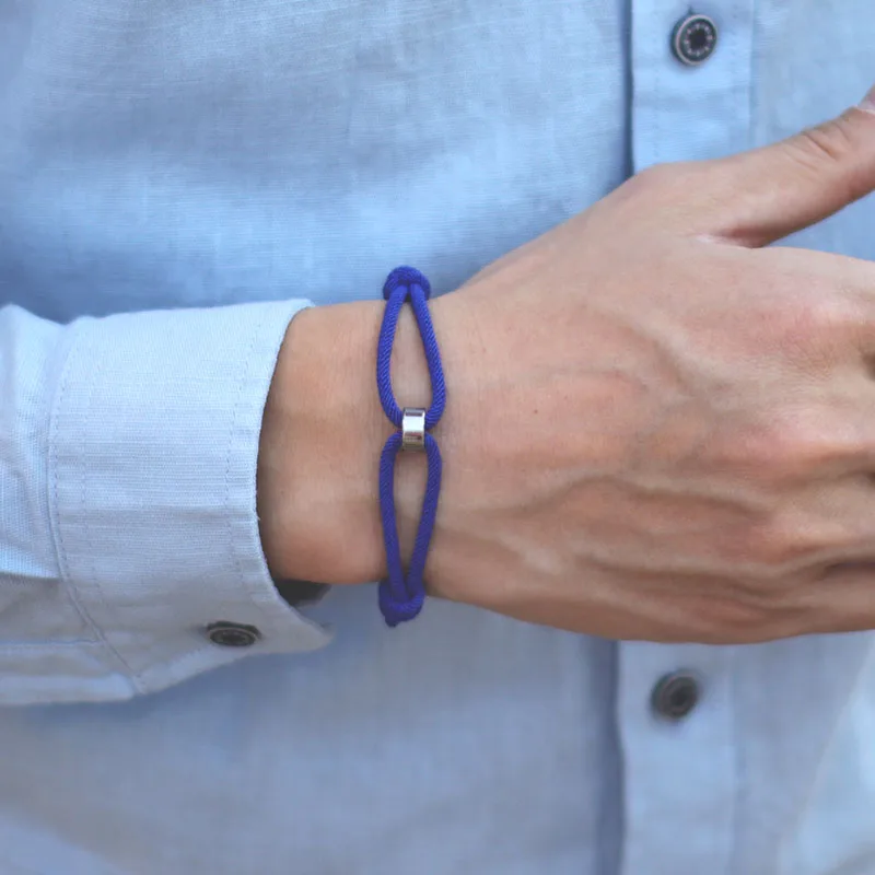 Минималистичный Регулируемый веревочный браслет 100% невыцветающий из