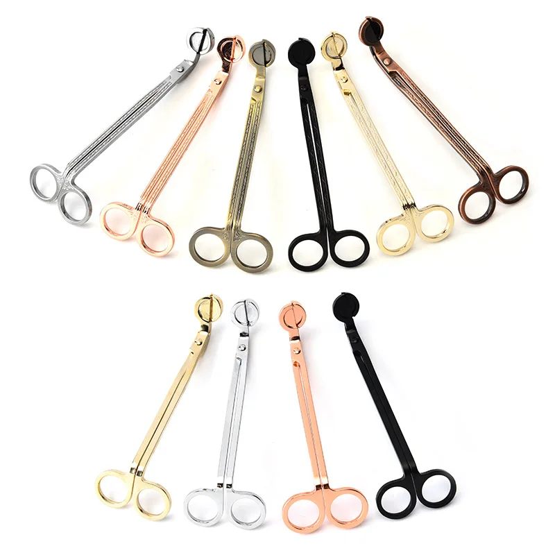 

18cm Candle Wick Trimmer Stainless Steel Candle Scissors Trim Wick Cutter Snuffer Round Head Candle Core Shears Handmade Tools