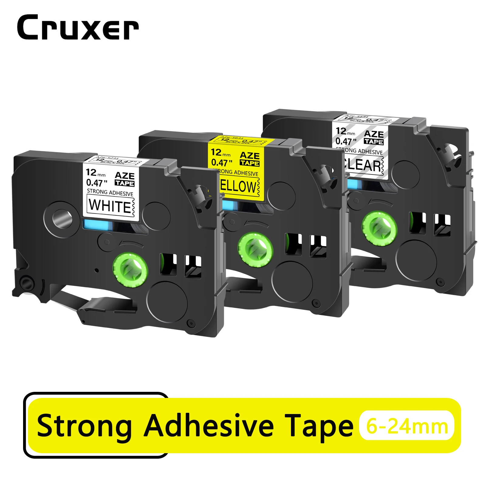 Лента черно-белая для этикеток Brother P-touch, 6/9/12/18/24 мм Лента черно-белая для этикеток Brother P-touch, 6/9/12/18/24 мм