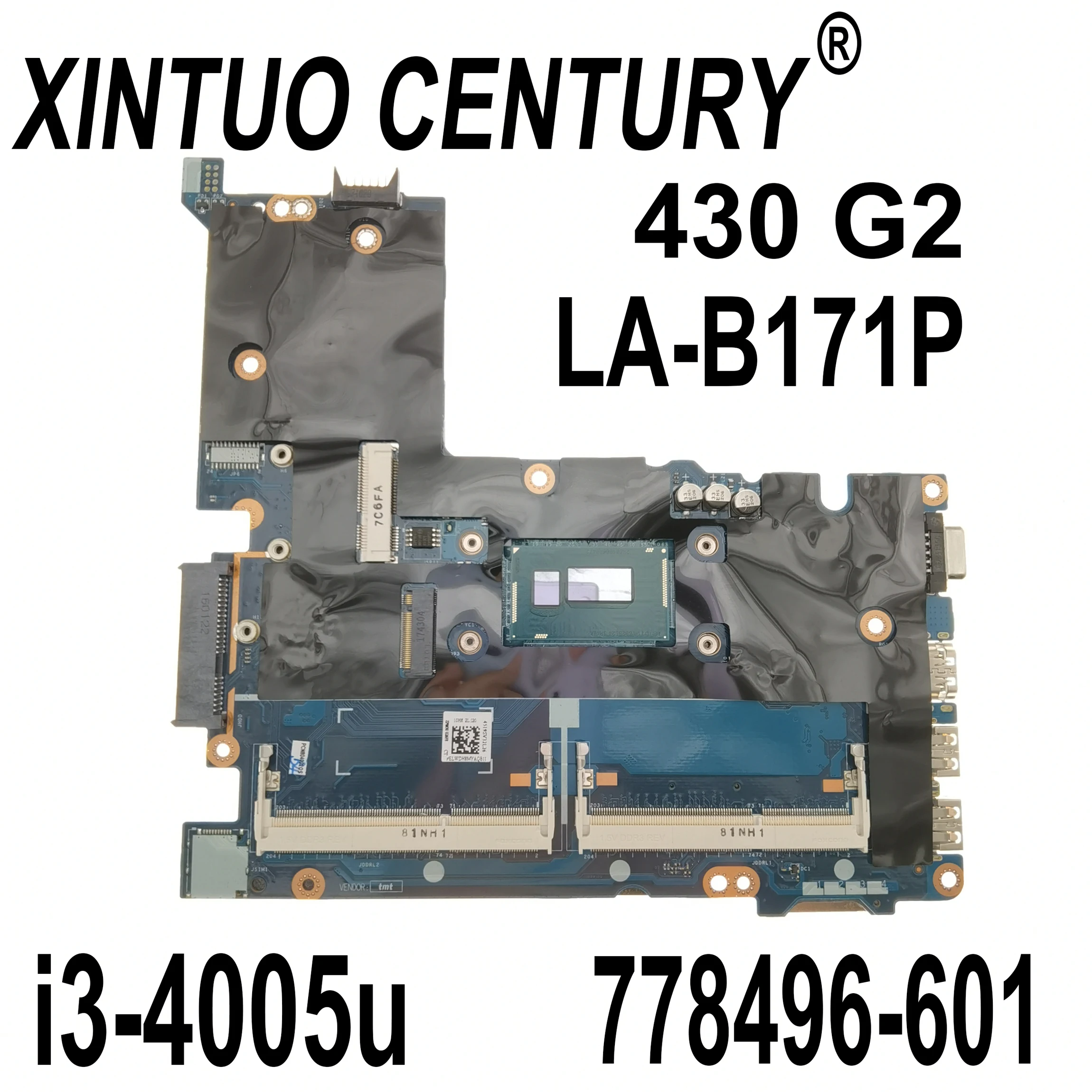 

778496-601 778496-501 778496-001 for HP ProBook 430 G2 laptop motherboard LA-B171P i3-4005U/4010U/4030U DDR3 100% test work