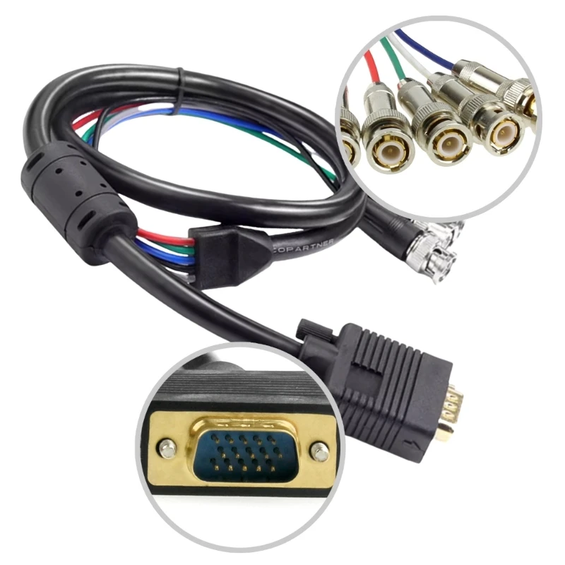Кабель VGA-BNC с разъемами 5BHC разветвитель VGA-RGBHV