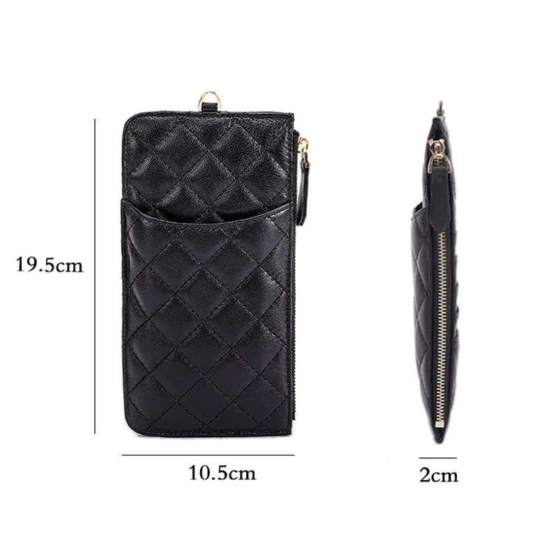 

Классическая сумочка для монет, большой кошелек для женщин, вместительный кошелек для телефона, роскошный клатч, кожаный кошелек, женский простой кошелек на молнии