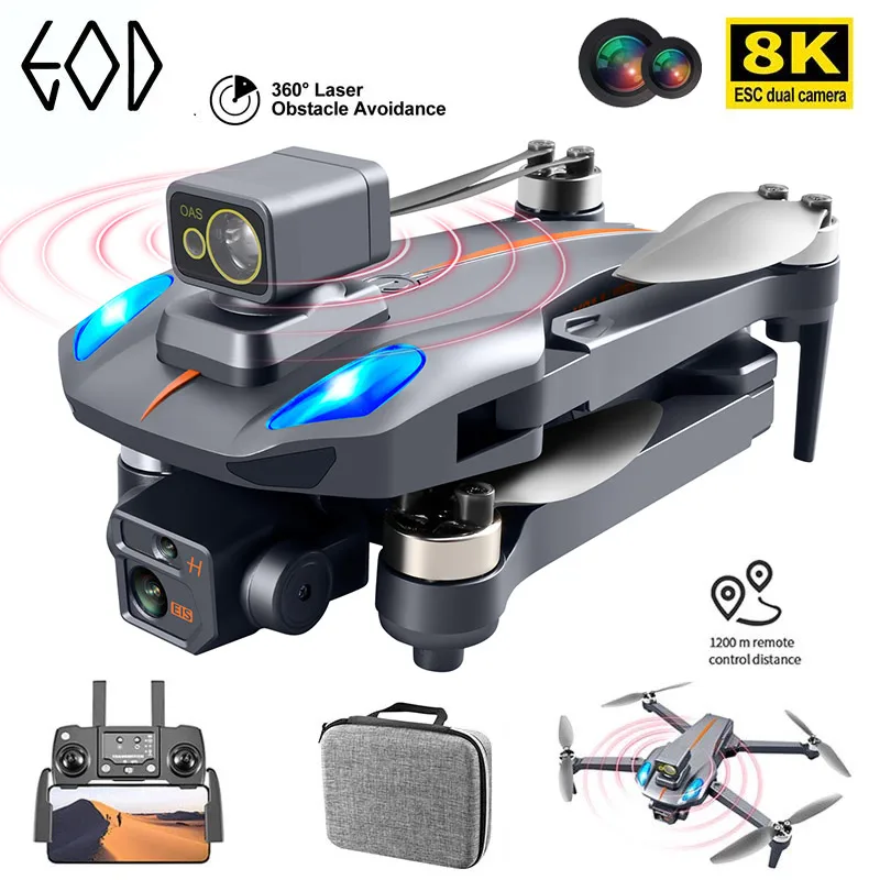 

K911 MAX GPS Drone 4K Professional Obstacle Avoidance 8K Dual HD Camera Brushless Motor Foldable Quadcopter RC Distance 1200M