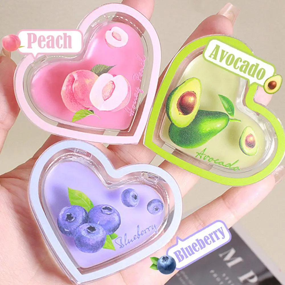 

Heart Shaped Lip Balm Fruit Essence Jelly Lip Mask Moisturizing Hydrating Lips Balm Mirror Jelly Lip Gloss Crystal Lip Glaze