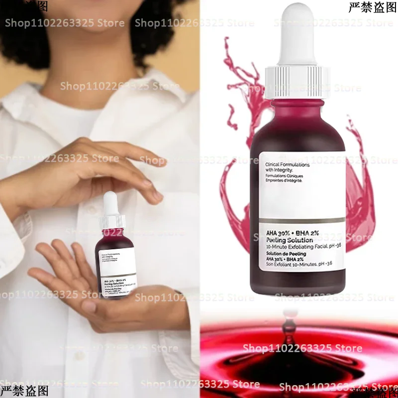 

Face Makeup Peeling Solution AHA 30% + BHA 2% Acne Removing Serum Repair Hyaluronic Acid Face Skin Care 30ml Serum Facial