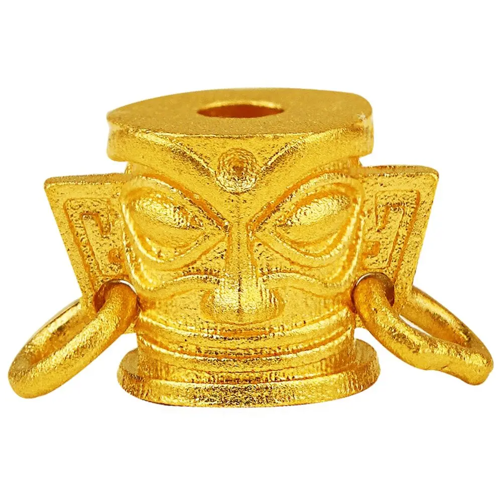 

1 шт., подвеска-маска Sanxingdui из желтого золота 999 пробы, 24 к
