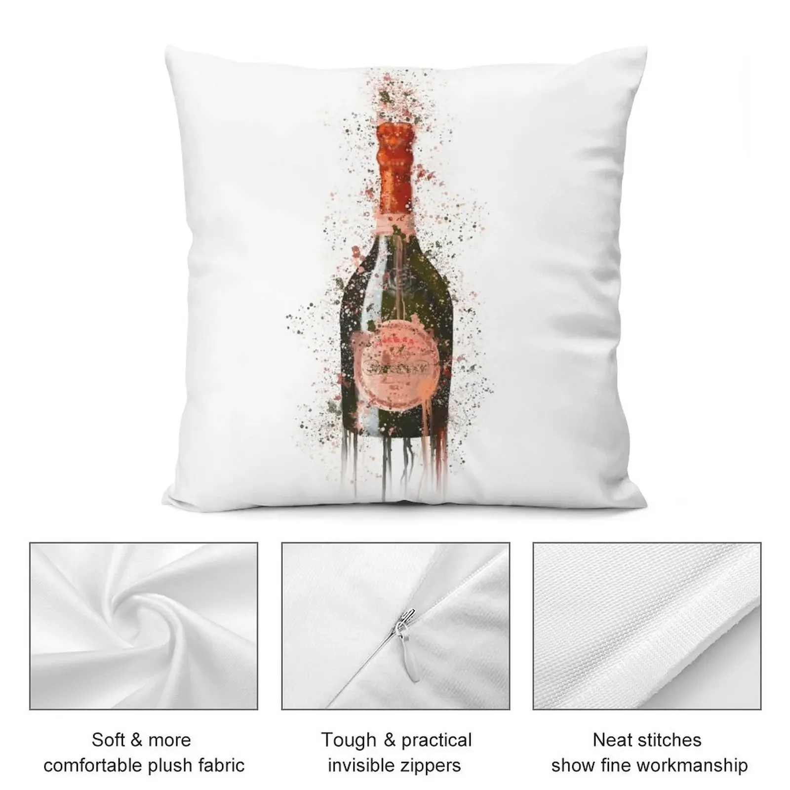 Декоративная подушка с принтом Laurent Perrier декоративная для дивана чехол подушки