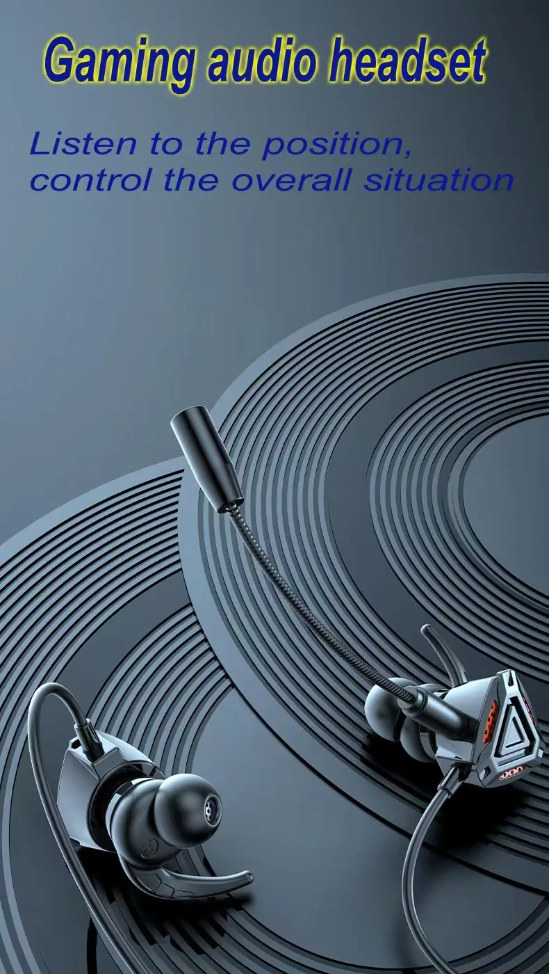 

Наушники-вкладыши Проводные для мобильных игр, с микрофоном