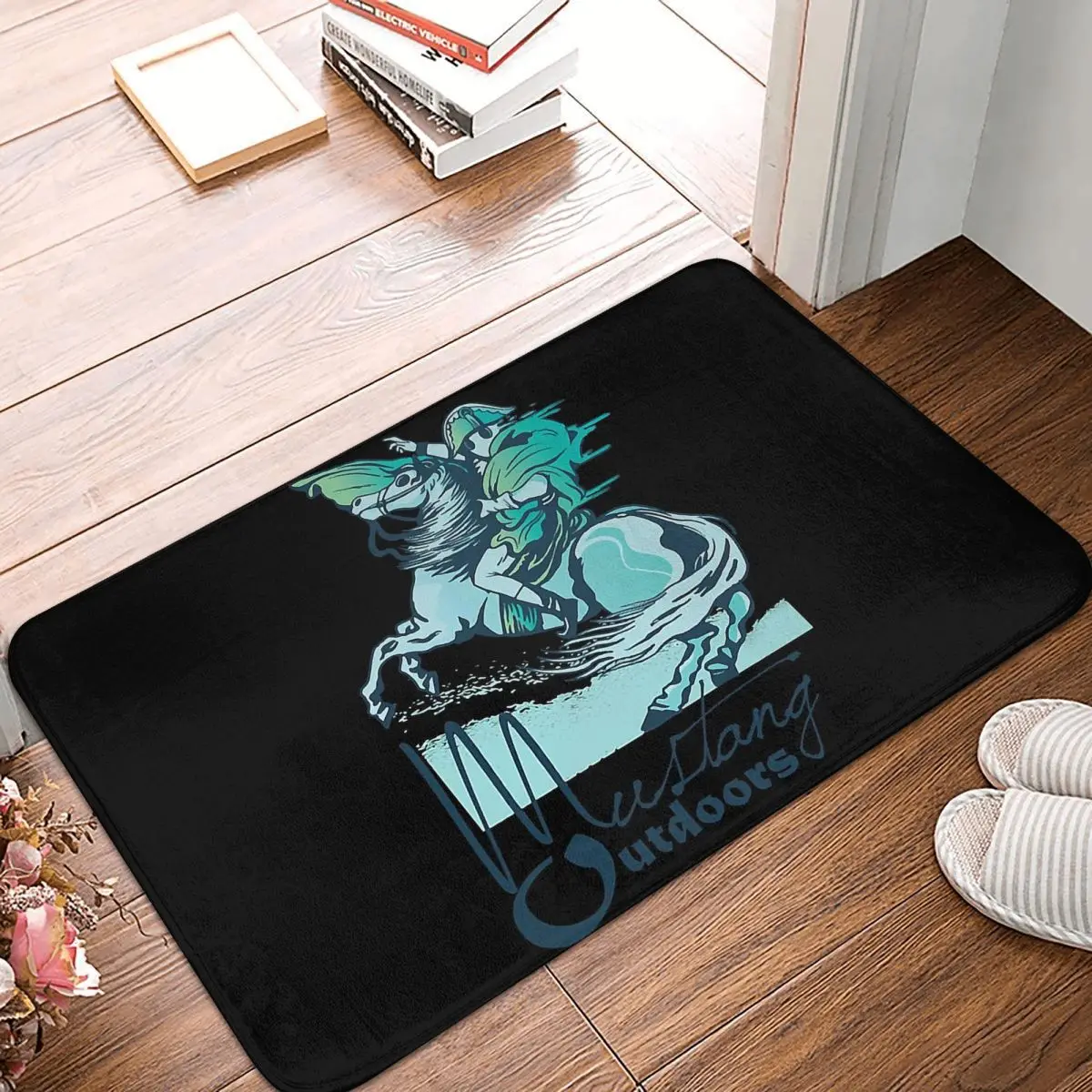 

Навесной коврик для ванной комнаты с лошадьми, нескользящий коврик для спальни, коврик для входной двери, домашний декоративный коврик