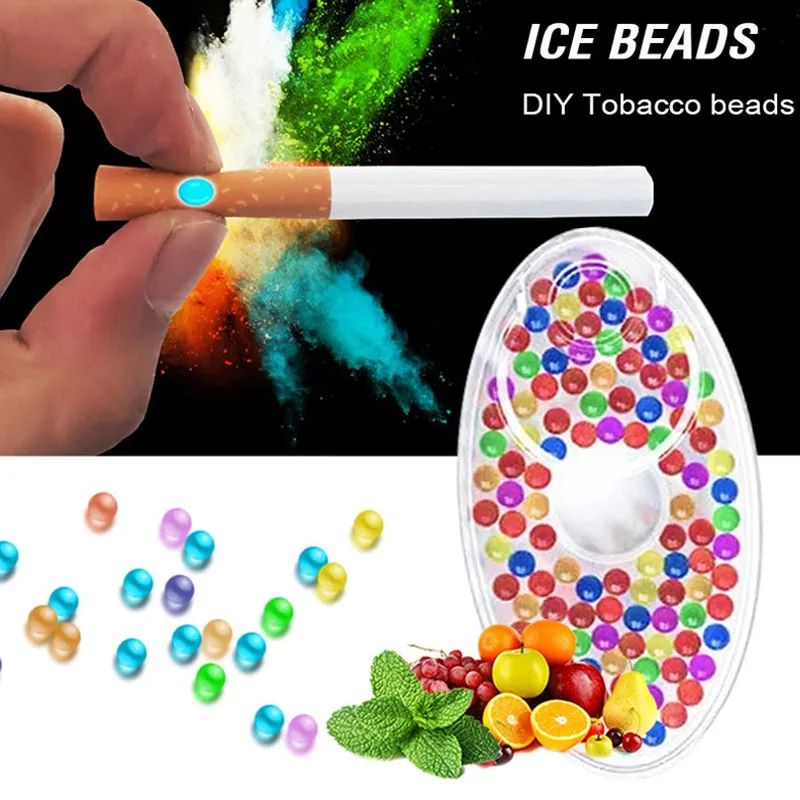 

100pcs Mix Fruit Flavor Cigarette Burst Bead Menthol Explosion Beads Push Cigarette Popping Push Ball Smoking Gadgets For Men