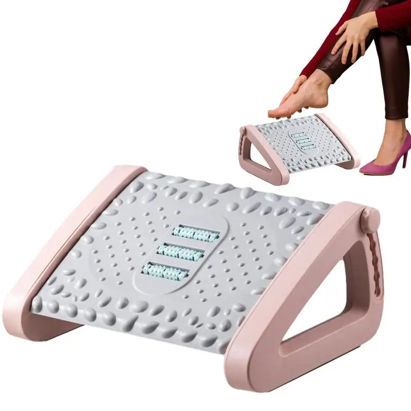 

Under Desk Foot Rests Adjustable Office Chair Footrest Under The Table Ergonomic Tilted Foot Stool With Massage Texture And