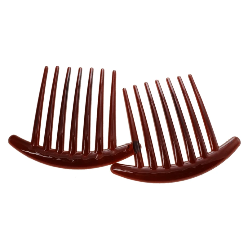 

Top Deals 2Pcs Hair Comb Pin Accessories Plastic Women Lady Fashion Brown