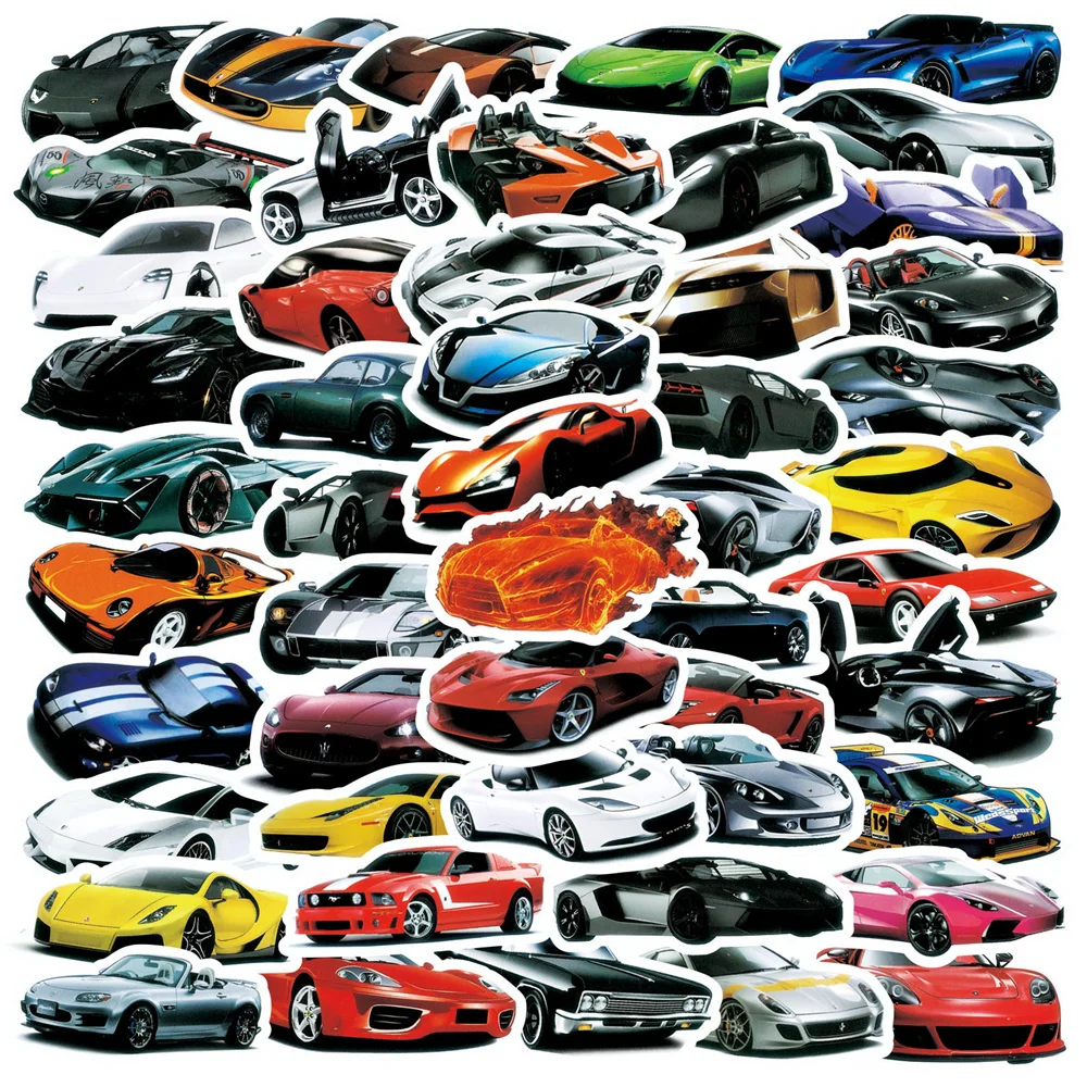 

10/30/50PCS Modified Car JDM Sports Car Graffiti Sticker For Kids Toy Luggage Laptop iPad Guitar Motorcycle Sticker Wholesale