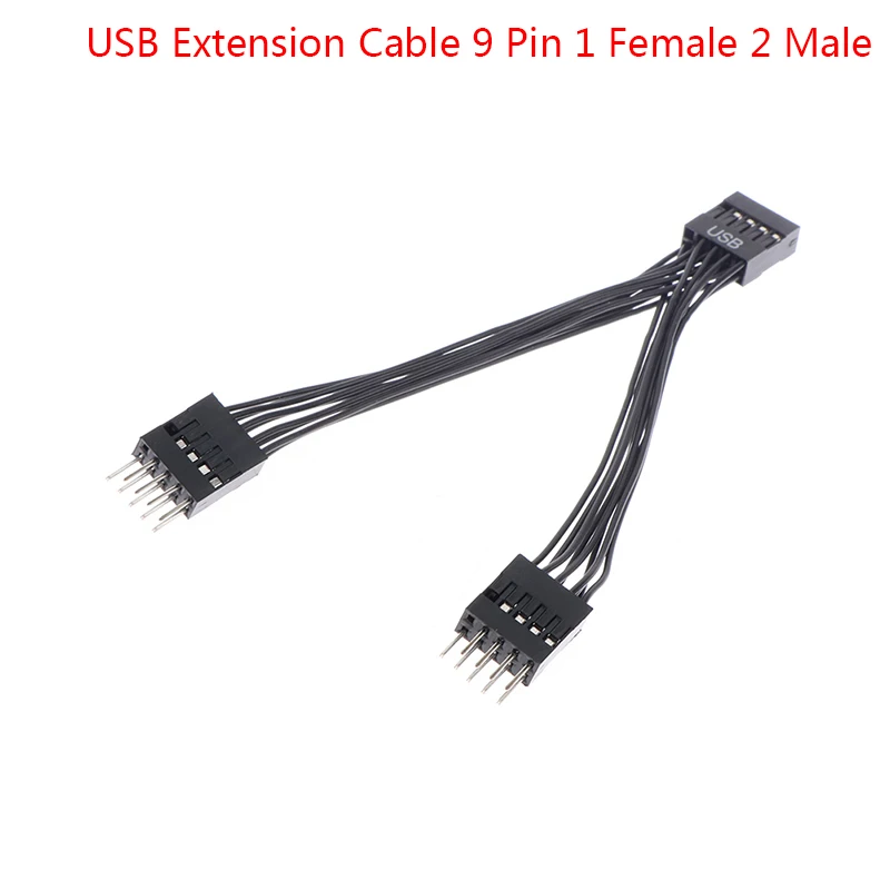 Cable de extensión USB para placa base de ordenador, divisor de 9...
