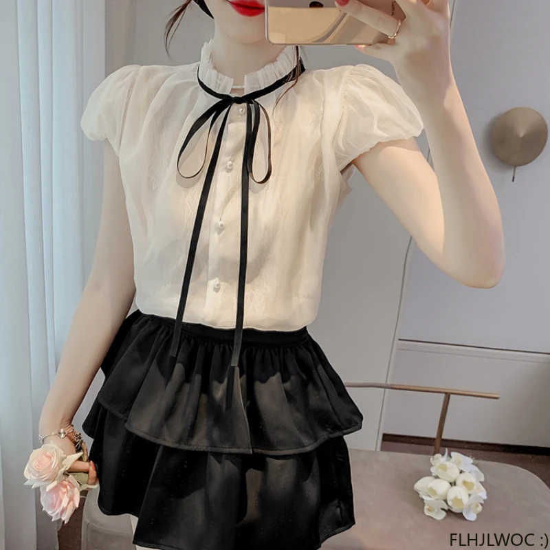 Женские милые топы в стиле преппи винтажные японские корейские элегантные