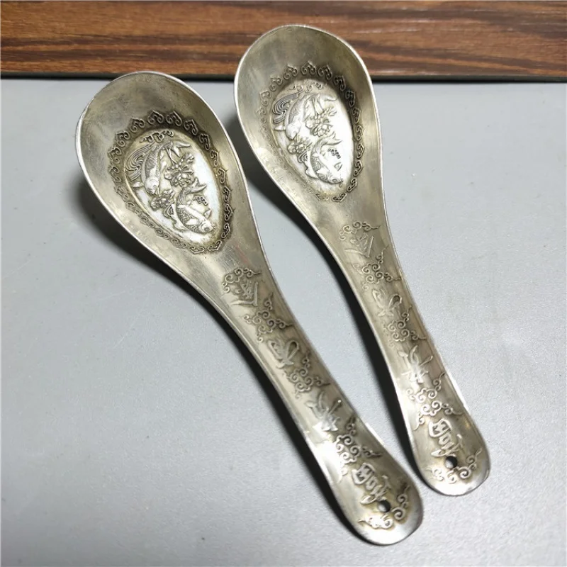 

Оптовая продажа, антикварная ложка для супа из белой меди и бронзы