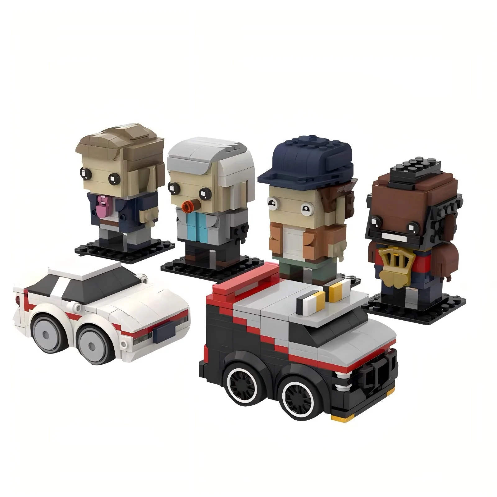 Фото Конструктор Mymocs Ideas: Фигурки A-Team, наборы для сборки Headz и автомобилей GMC Vandura SWAT Team, креативные строительные блоки, игрушки, подарок №1