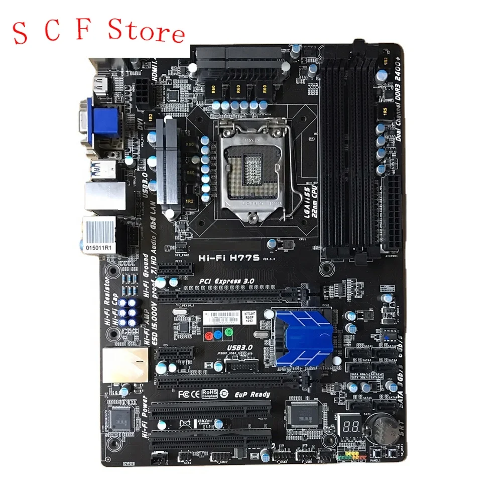 

Для Hi-Fi H77S для Biostar H77 LGA 1155 DDR3 USB 3,0 USB 2,0 ATX материнская плата оригинального качества