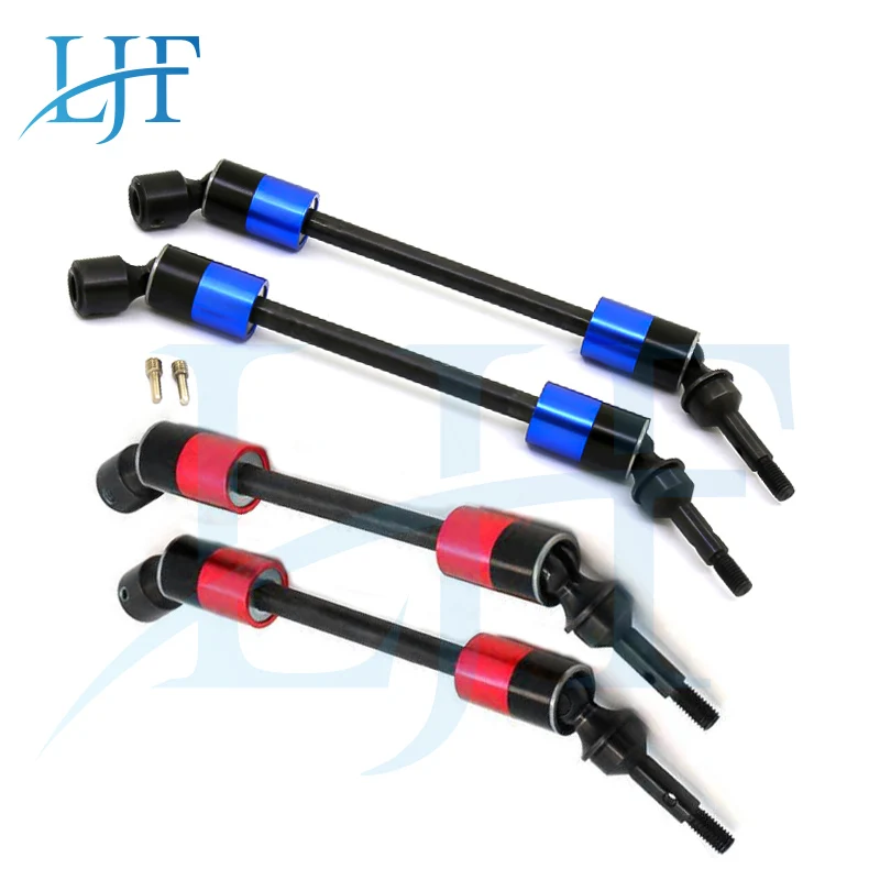 

LJF 2pcs Hard Steel Splined CVD Swing Drive shaft Axles For Traxxas 1/10 E-Revo Summit Revo 3.3 E-MAXX T-MAXX L122