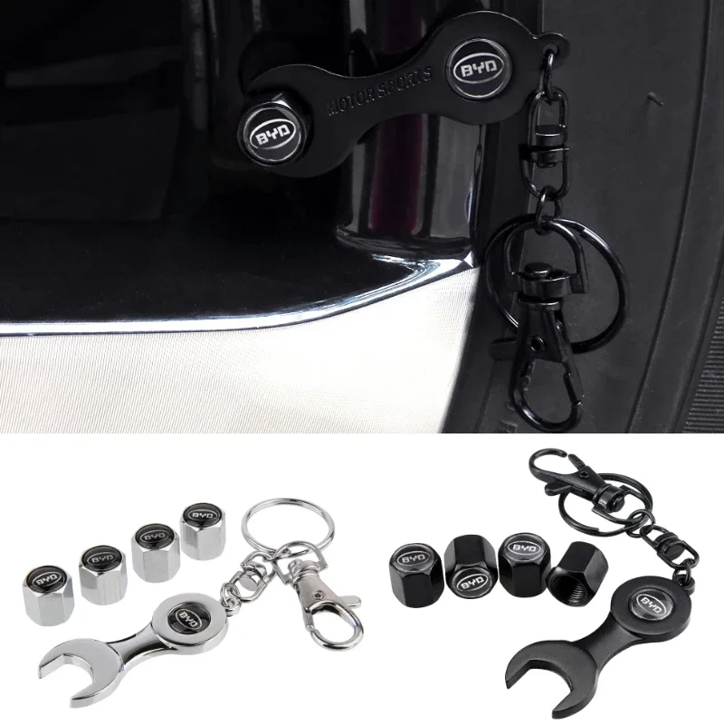 Металлические 4 шт. Φ крышки с гаечным ключом декор для BYD Logo F0 F3 G6 S6 Song Yuan Qin Tang Surui L3