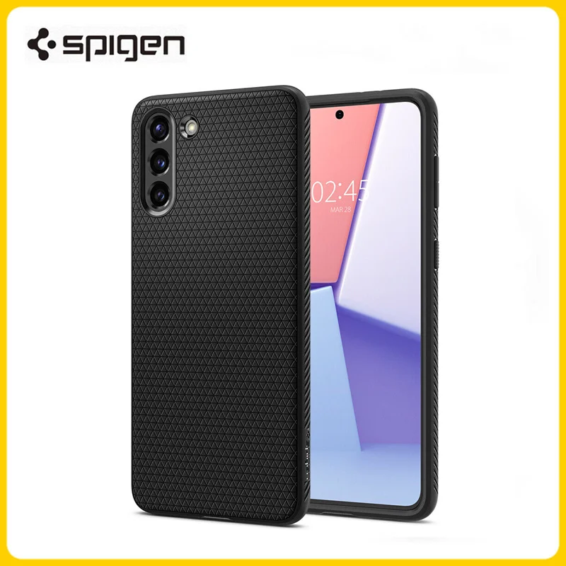 

Original Spigen Liquid Air TPU Soft Silicone Case For Samsung Galaxy S21 Plus (6.7") Mil-Grade Certified Shockproof Cover