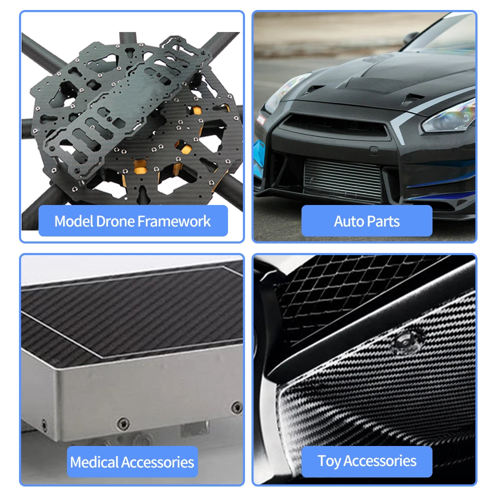 Листы пластин из ламината углеродного волокна 3K материал высокой композитной