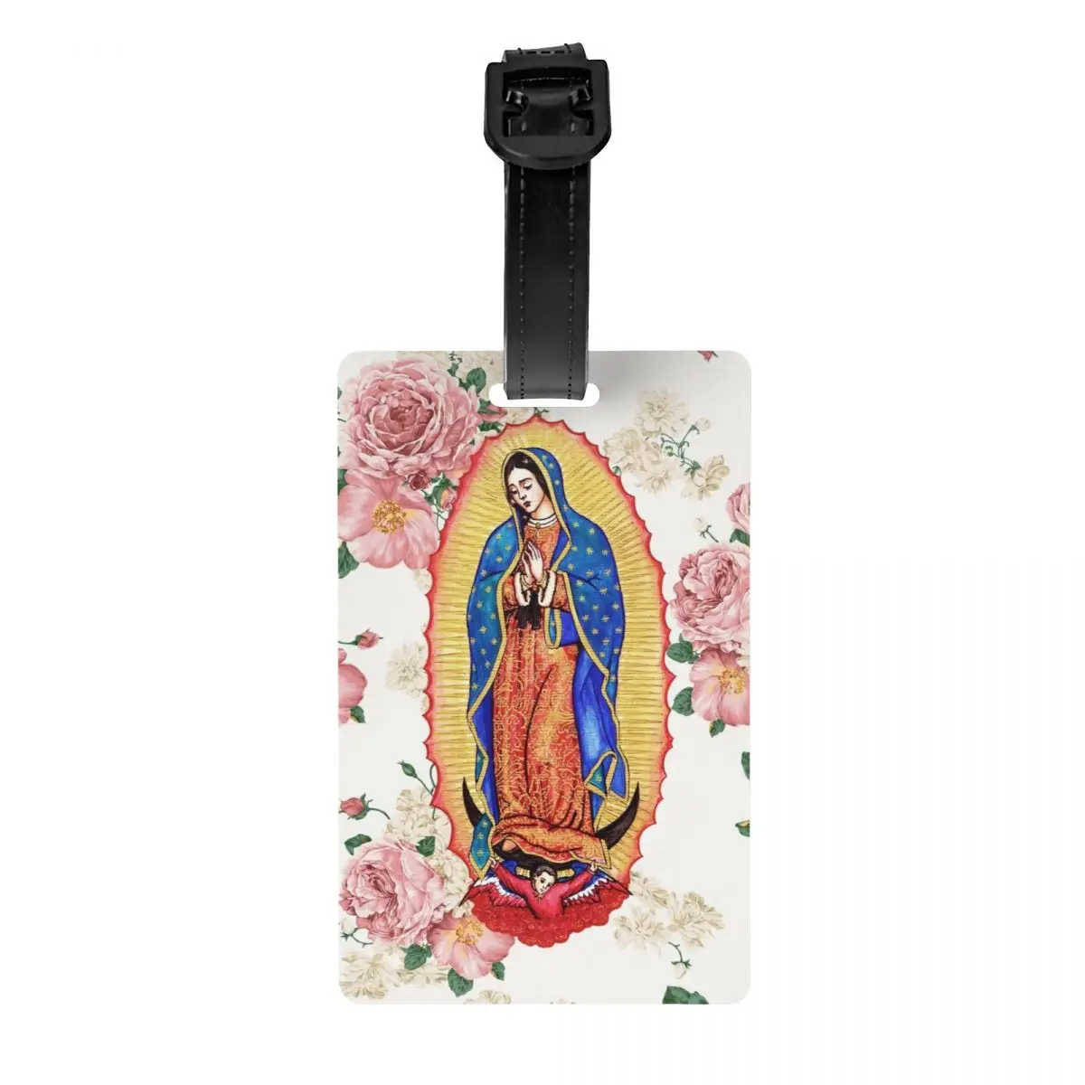 

Багажная бирка Дева Гуадалупе, на заказ, мексиканская, католическая Дева Мария, багажные бирки, личная Обложка, идентификационная бирка