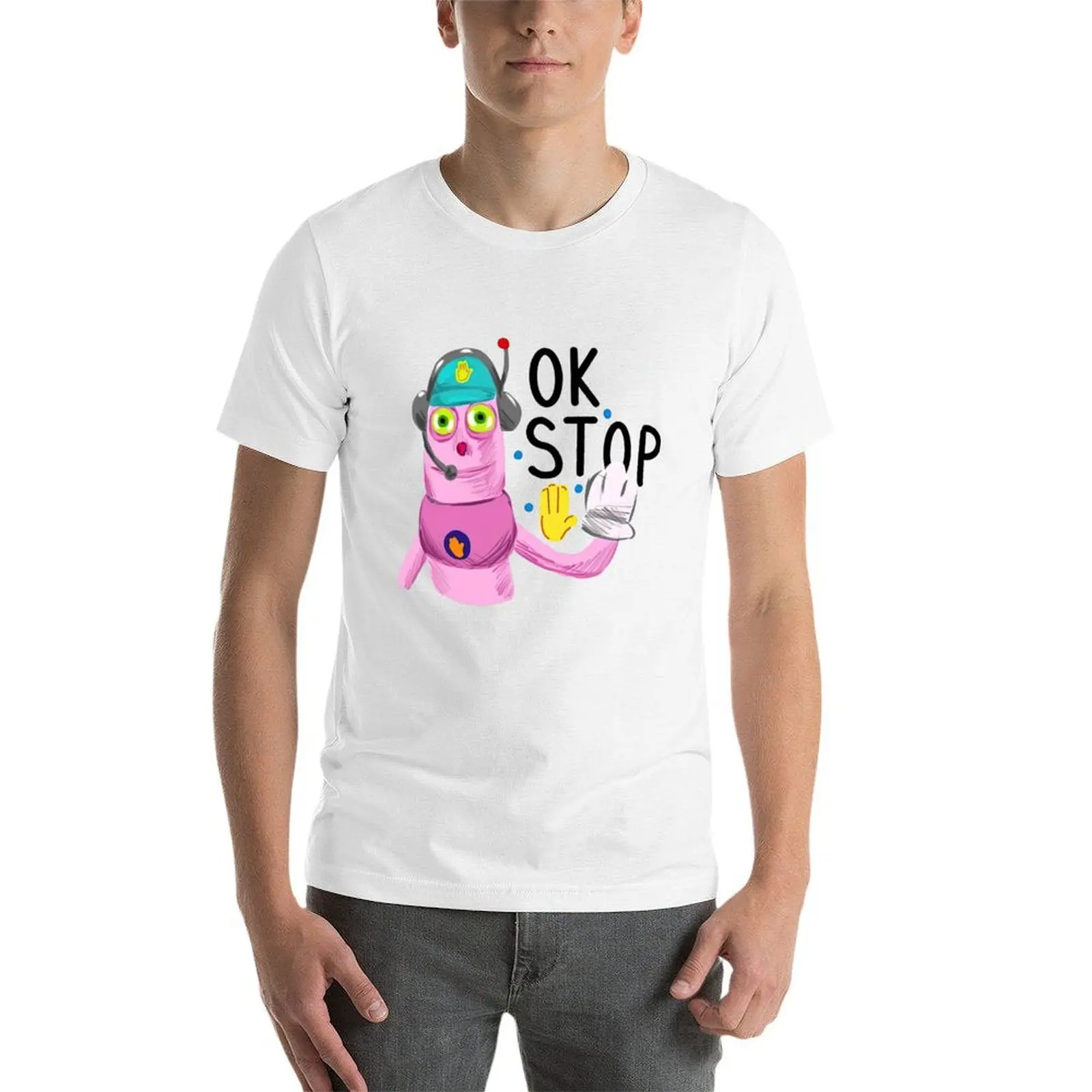 Фото Футболка DHMIS ok stop, несминаемая, больших размеров №3