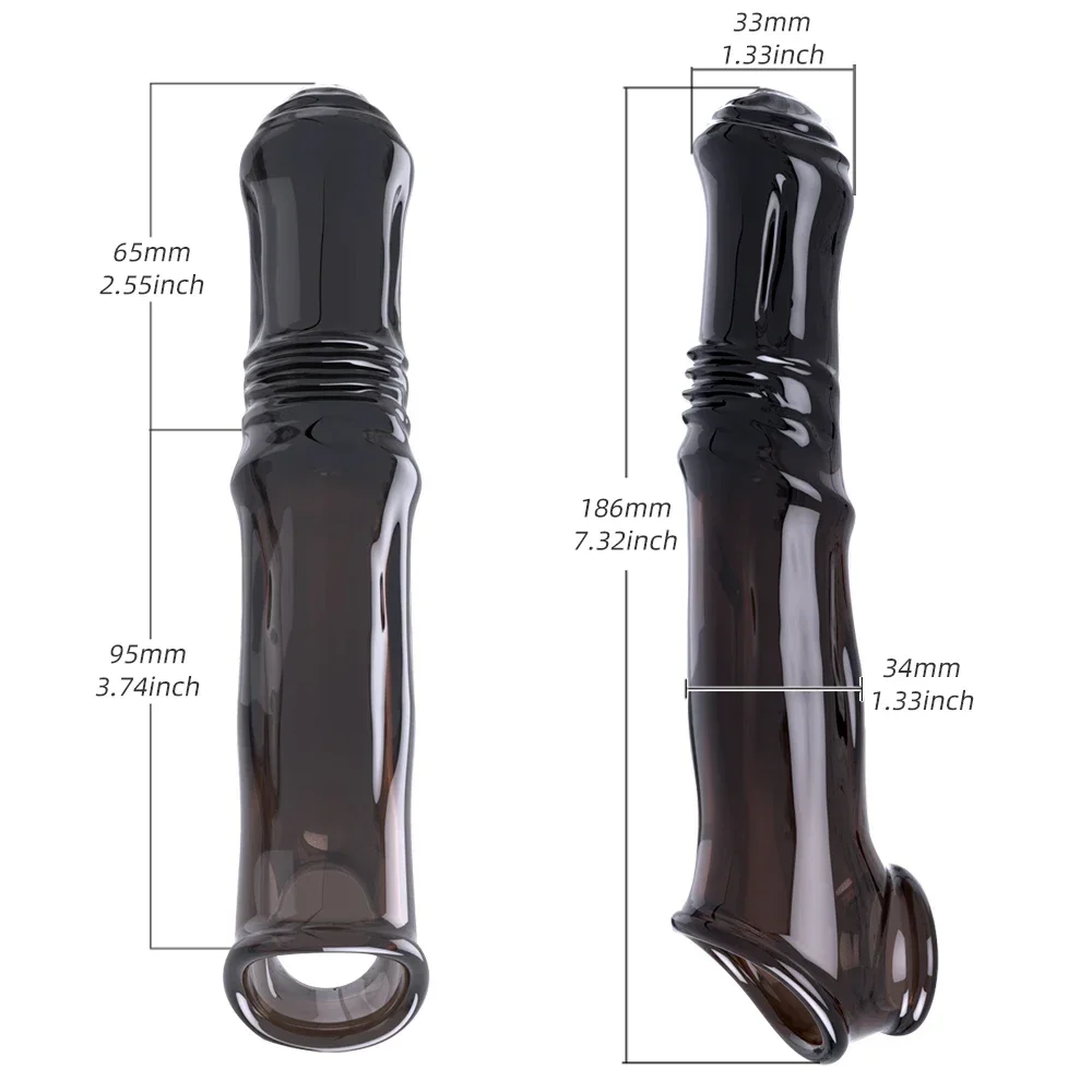 Рукав-удлинитель пениса для взрослых сексуальное кольцо на член многоразовый