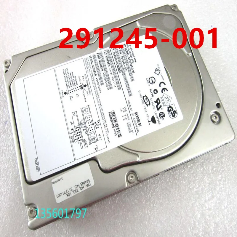 

Original Almost New Hard Disk For HP 73GB 68Pin SCSI 3.5" 10000RPM 16MB Hard Drive 291245-001 ST373307LW