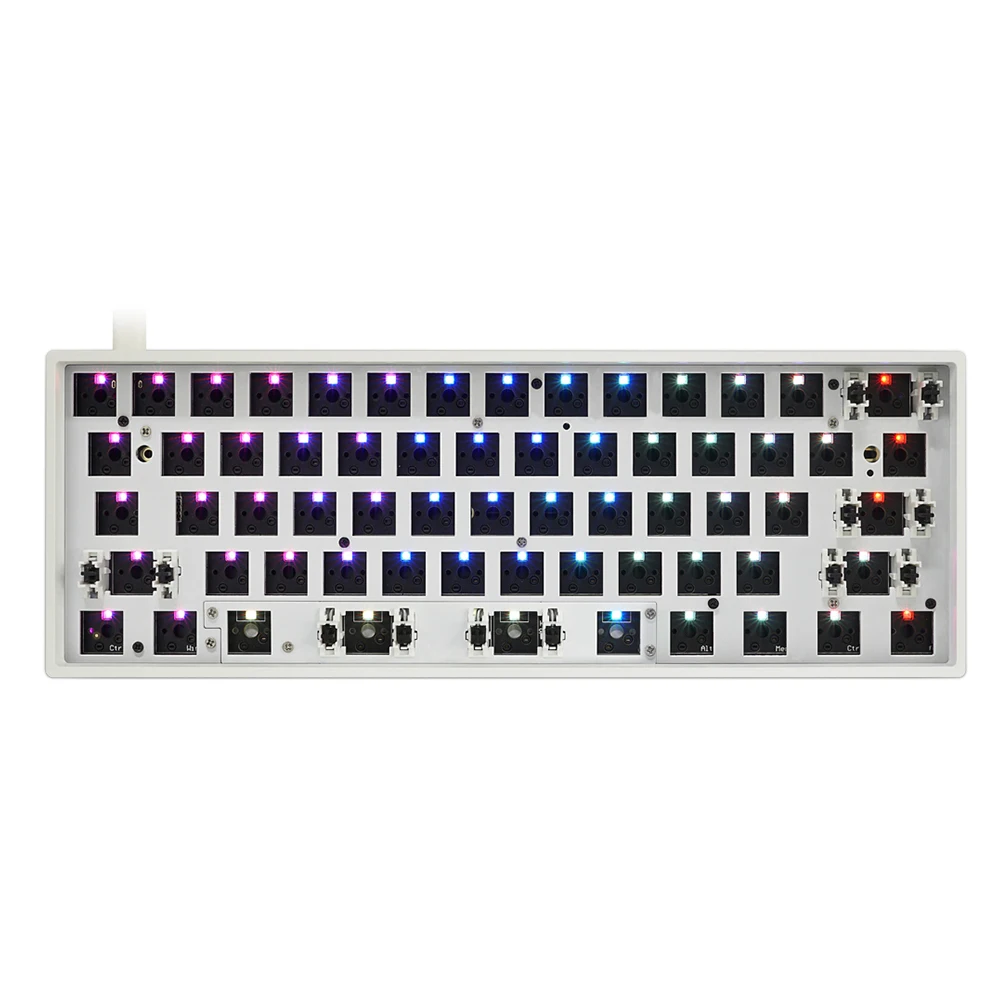Комплект клавиатуры GK61X GK61XS, горячая Распродажа, 60% RGB Проводная bluetooth-совместимая Двухрежимная Монтажная клавиатура PCB, индивидуальный комплект