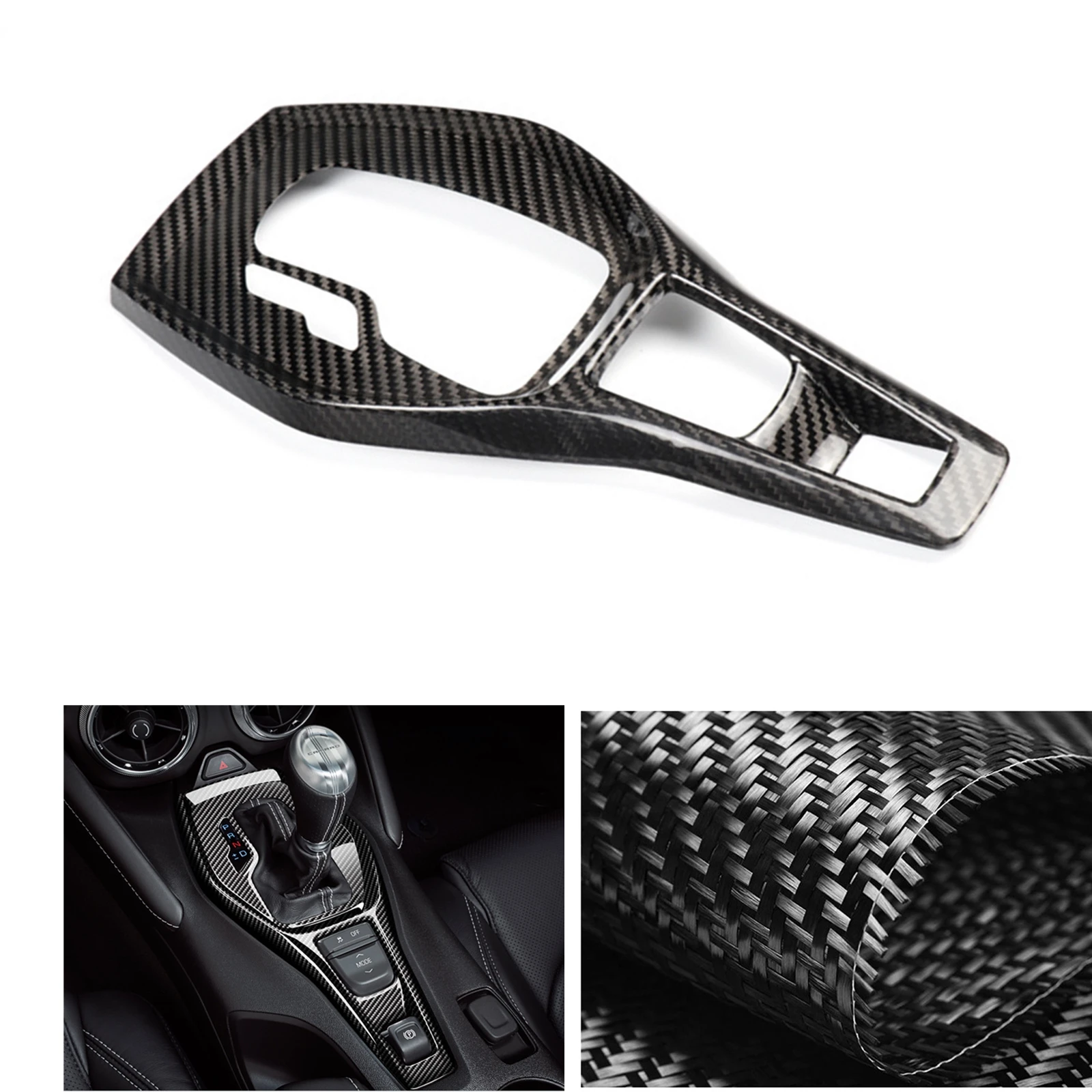 

Carbon Fiber Gear Shift Box Knob Panel Cover Trim Sticker Center Console Board Strip Frame Bezel For Chevrolet Camaro 2016-2023