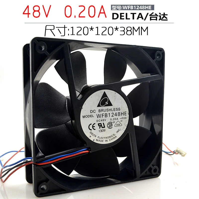 

12 см 48 В 0,20 а большой объем водонепроницаемый вентилятор WFB1248H 12038 сервер