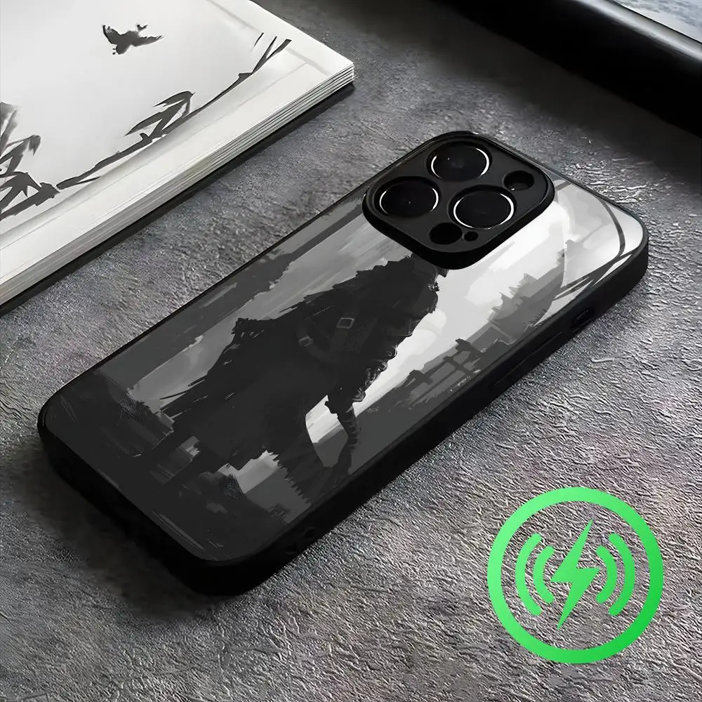 Фото Классический чехол для телефона Bloodborne для iPhone 17, 16, 15, 14, 13, 12, 11, X, XR, XS, 8 Plus, Mini, Pro, Max, стеклянный чехол №3