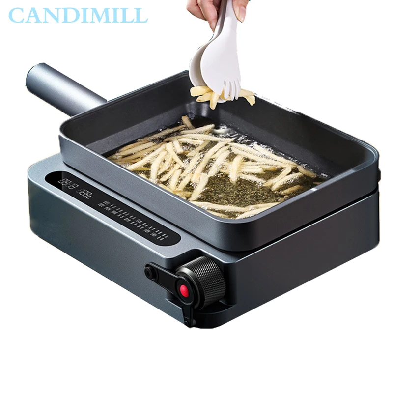 

Household Stainless Steel Frying Pan Small Hot Pot Grilling Multi-Function Steak Machine Timing Temperature Control