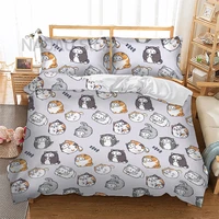 cartoon cats bedding set bed pillowcase twin king queen size duvet cover sets 3pcs home textiles