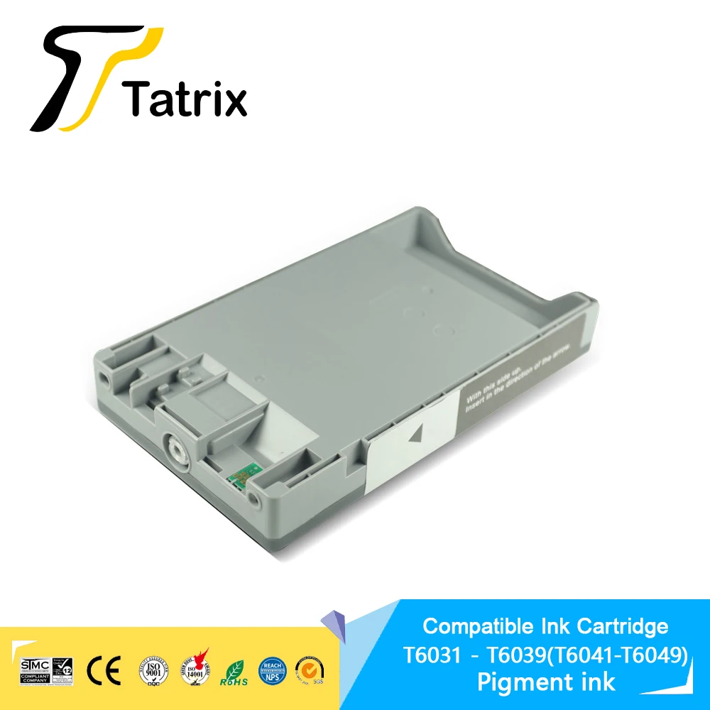 Пигментные чернила Tatrix 220 мл/шт. T6041 T6042 T6043-T6049 совместимый картридж для принтера