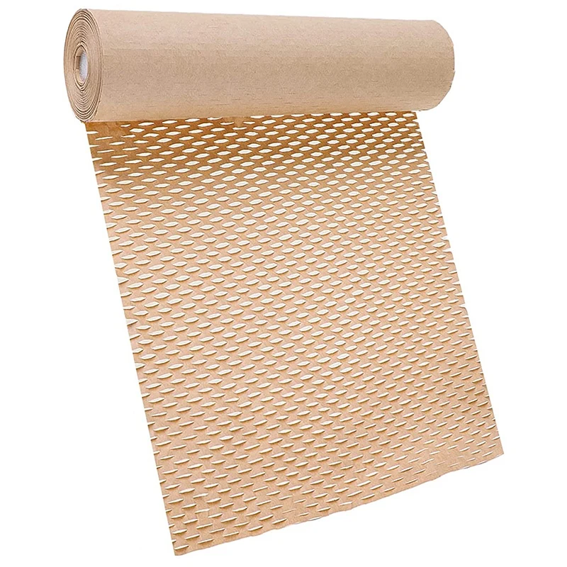 

Сотовая упаковочная бумага, амортизирующая оберточная бумага из крафт-бумаги, рулон 11,8 дюймов x 65 футов, Экологически чистая сотовая фотобумага