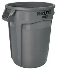 

BRUTE Garbage Can, Round, Plastic, 32 Gallon, Gray Kitchen item Car trash can Small trash can Bathroom trash can Hanging trash c