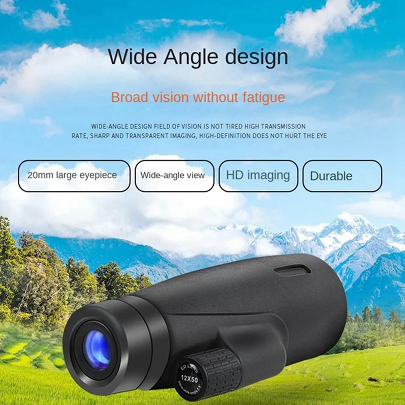 

Portable Travel Binoculars Monocular Hunting Toys Field Telescope 12X50 Smart Focusing Long-Distance