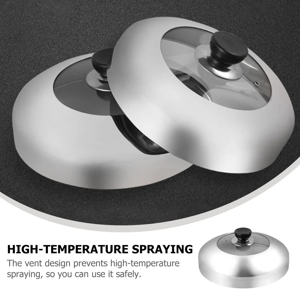 

1pc Stainless Steel Pot Cover Household Multipurpose Pan Lid Steamer Cover