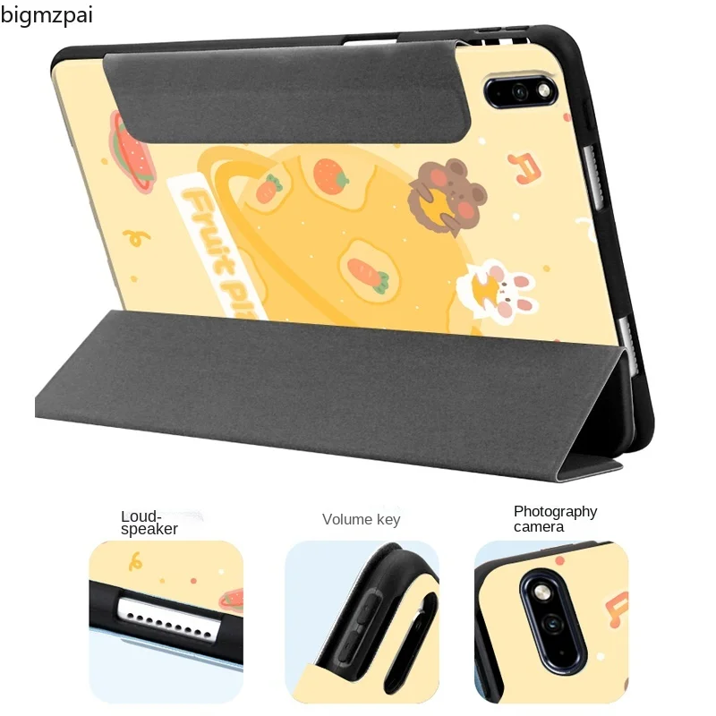 Модный чехол с принтом для Huawei MatePad 10 4 11 Pro 8 Honor V6 T10 T10S 3-складной чехол-подставка