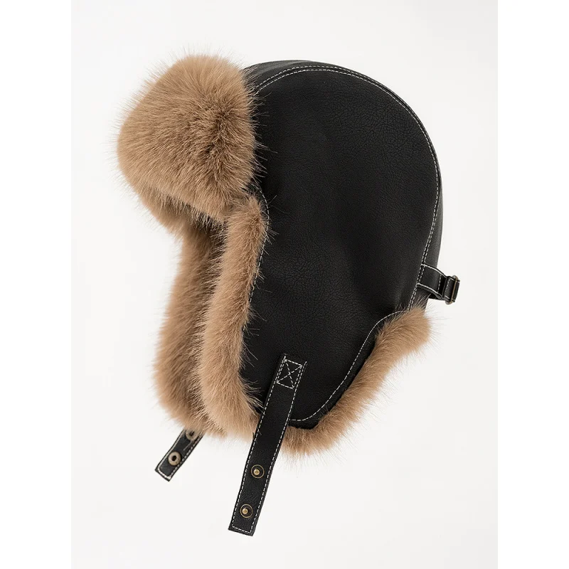 Зимняя кепка Leifeng мужская зимняя уличная морозостойкая теплая шапка ушанки на