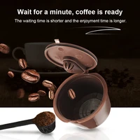 1pcs refillable reusable coffee pod strainer gift soft taste sweet machine capsules cup holder strainer black filter coffeeware