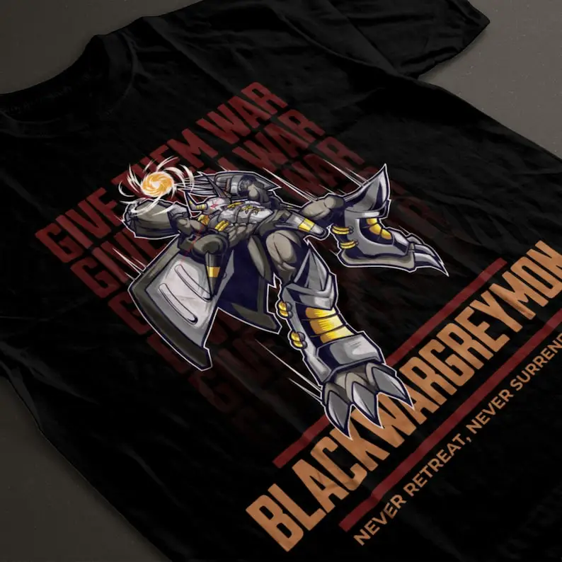 Blackwargraymon: рубашка Digimon war. цифровые монстры одежда унисекс блэкваргреймон дайте им